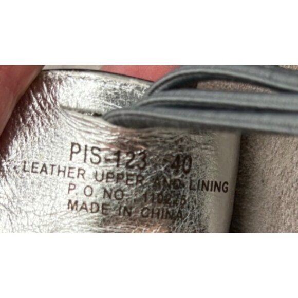 Alegria PIS-123 Womens Leather Thong Sandals Studs Size 40 Silver Black - Picture 4 of 6